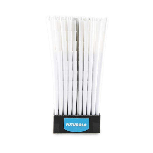 Futurola Cones - King Size - Classic White - Non-Printed Tip - 800ct - Discreet Smoker