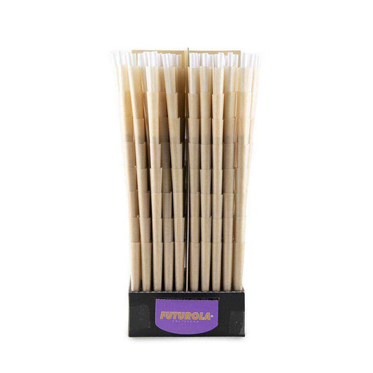 Futurola Cones - 98mm - Dutch Brown - Non-Printed Tip - 800ct - Discreet Smoker