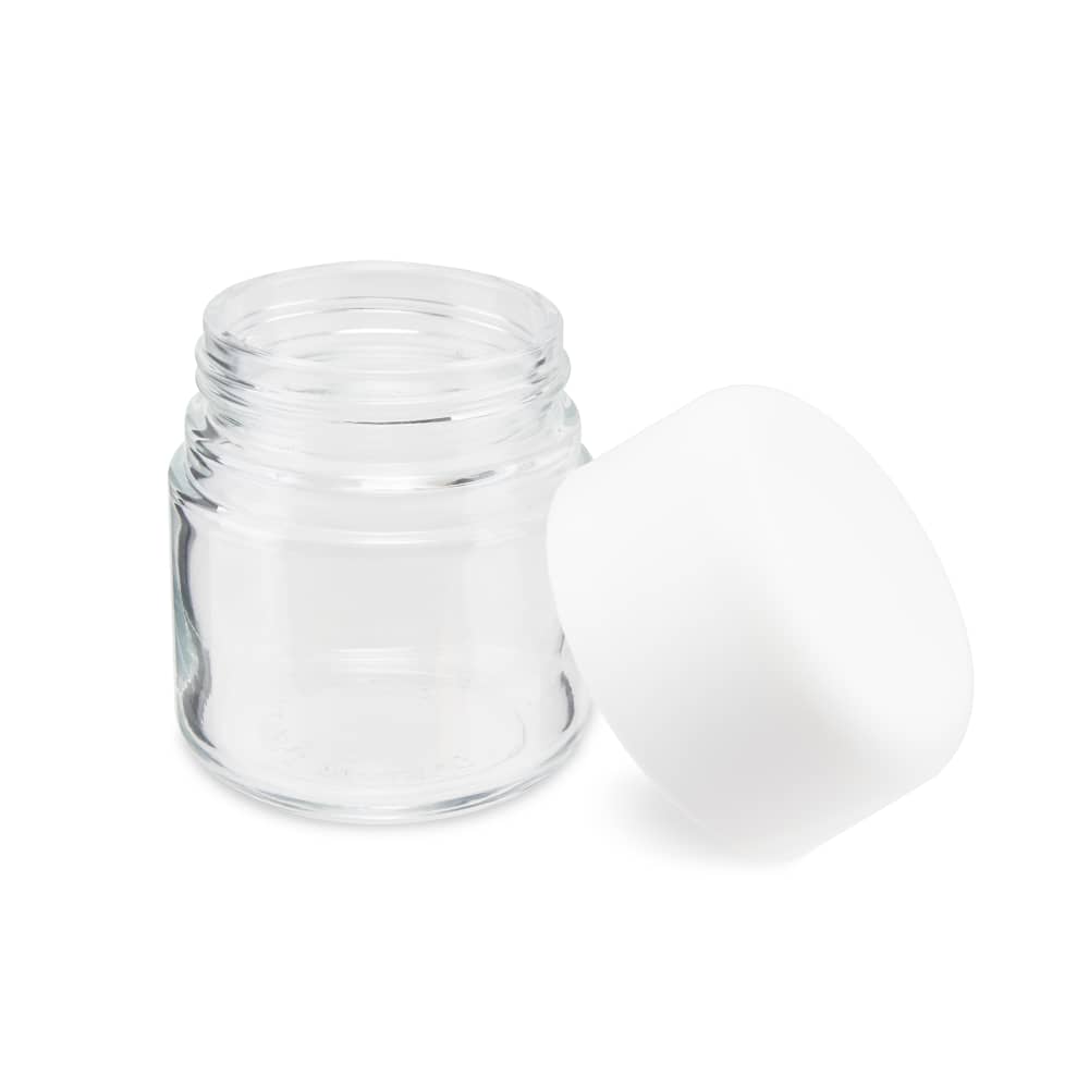 3oz Child Resistant Glass Jar and Cap 160ct Bulk - Discreet Smoker