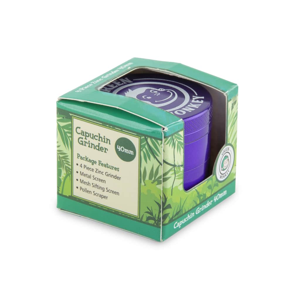 Green Monkey Grinder - Capuchin 4pc - 40mm - Discreet Smoker