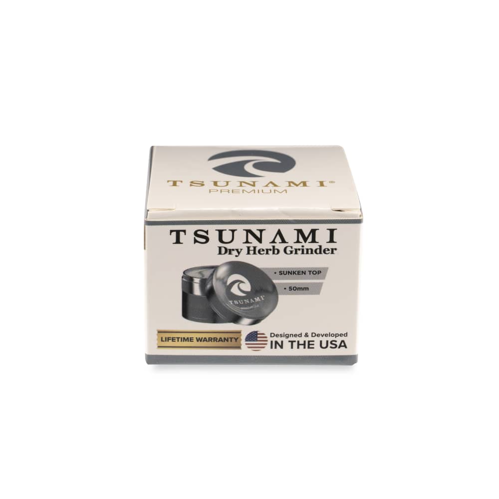 Tsunami Sunken Top 50mm 4-Piece Grinder - Discreet Smoker