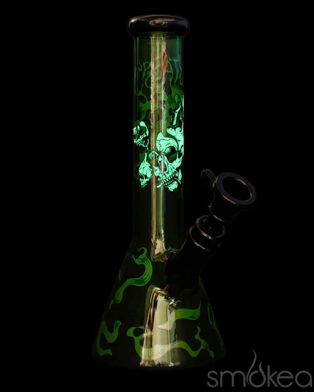 GEAR Premium x Creature 10” Glow-in-the-Dark Smoking Skulls Bong - Discreet Smoker