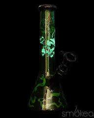 GEAR Premium x Creature 10” Glow-in-the-Dark Smoking Skulls Bong - Discreet Smoker