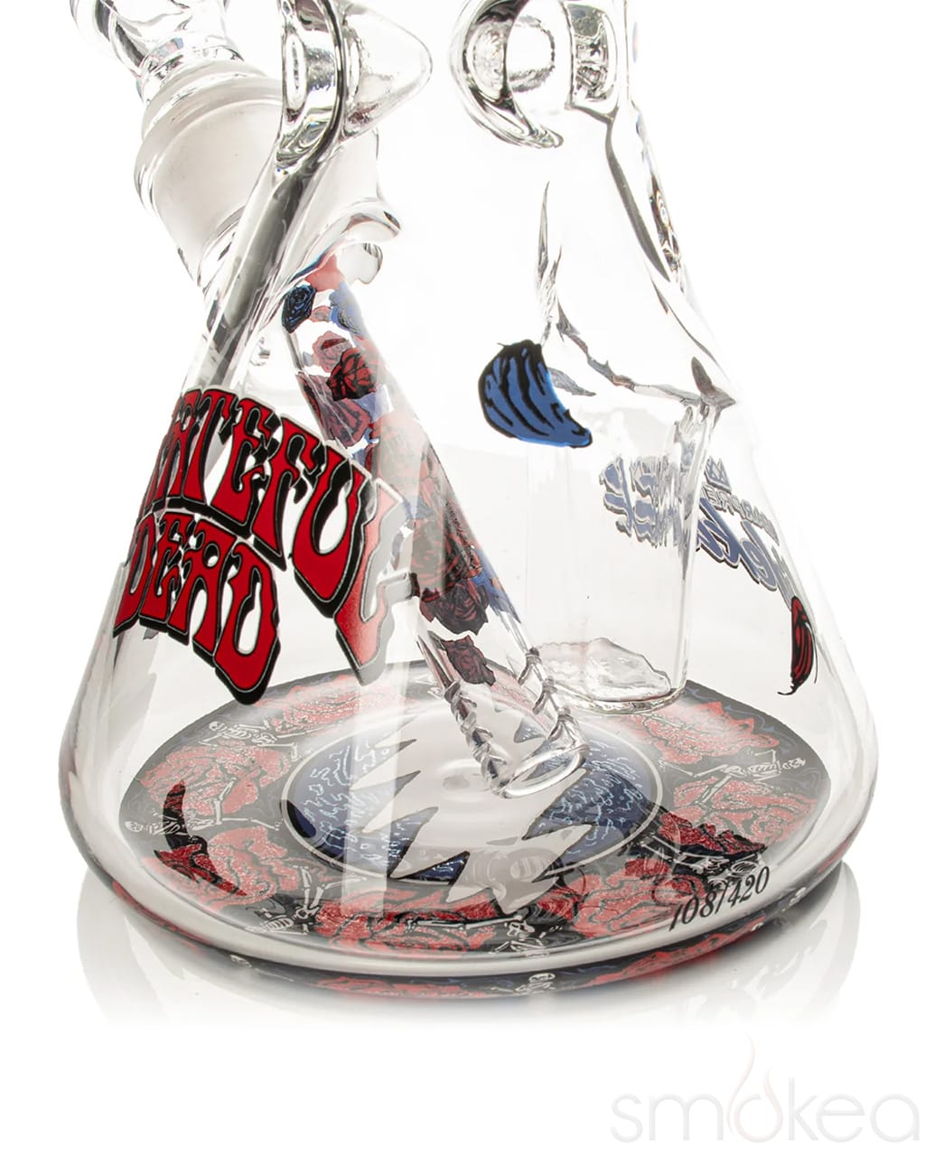 GEAR Premium x Grateful Dead 12" 7mm Limited Edition Bertha Sidekick Bong - Discreet Smoker