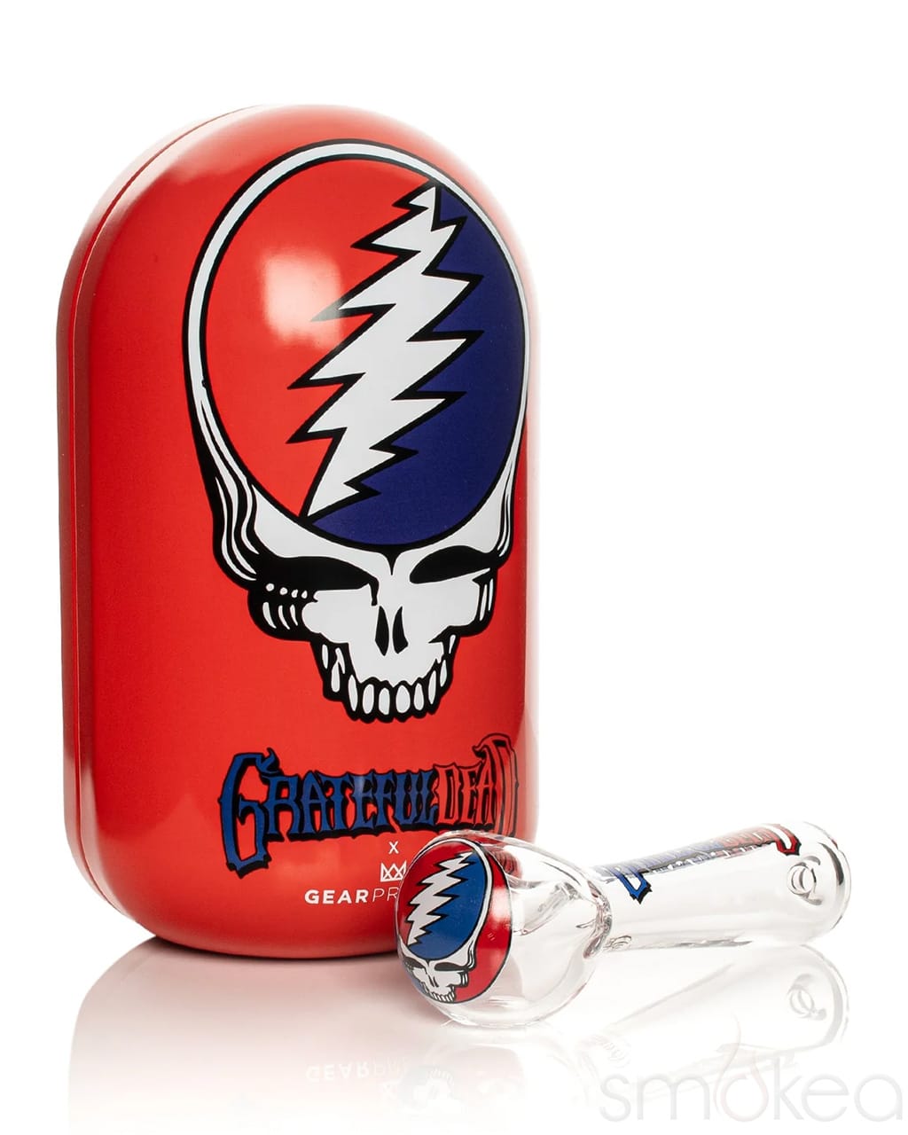 GEAR Premium x Grateful Dead 4.5" Steal Your Face Spoon in Collectible Tin - Discreet Smoker