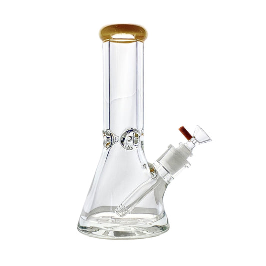 TitanBeak 10” American Color 9MM Thick Glass Beaker Bong - Discreet Smoker