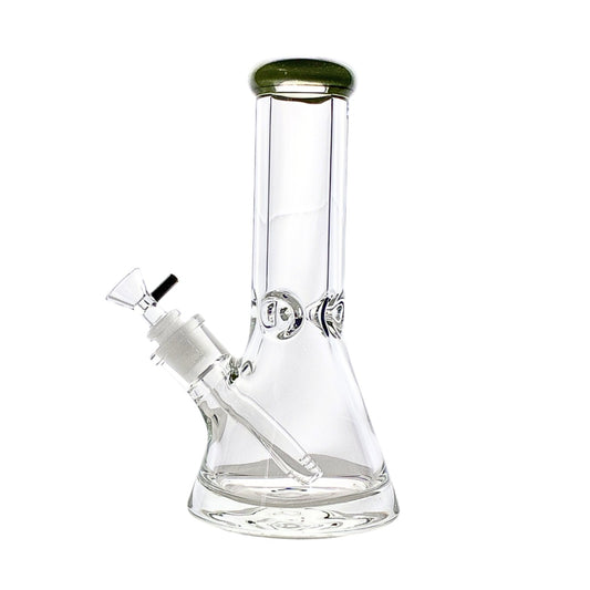 TitanBeak 10” American Color 9MM Thick Glass Beaker Bong - Discreet Smoker