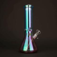 Iridescent Beaker Bong 8 Inch - Discreet Smoker