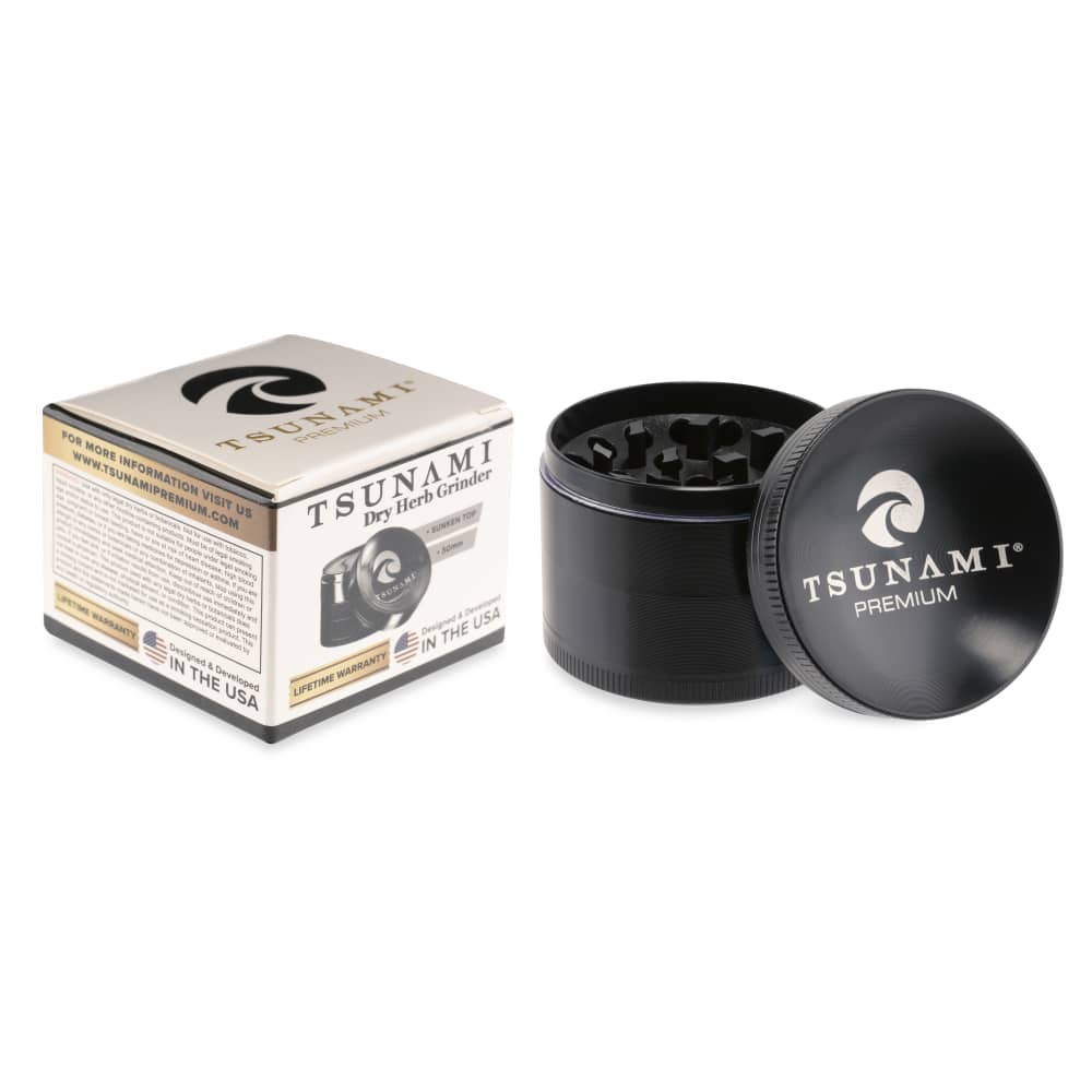 Tsunami Sunken Top 50mm 4-Piece Grinder - Discreet Smoker