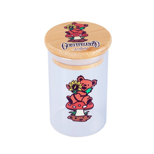 GRATEFUL DEAD GLASS STASH JAR - Discreet Smoker