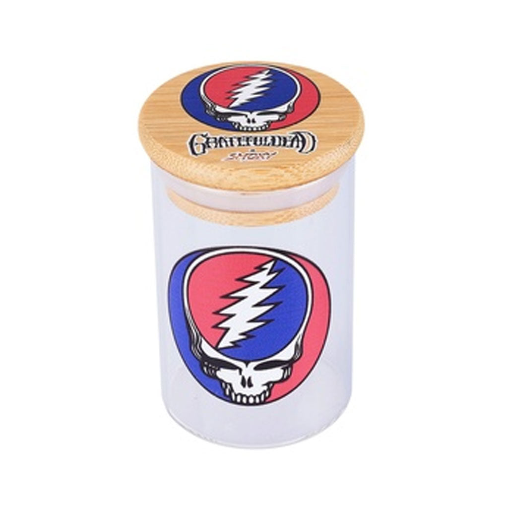 GRATEFUL DEAD GLASS STASH JAR - Discreet Smoker