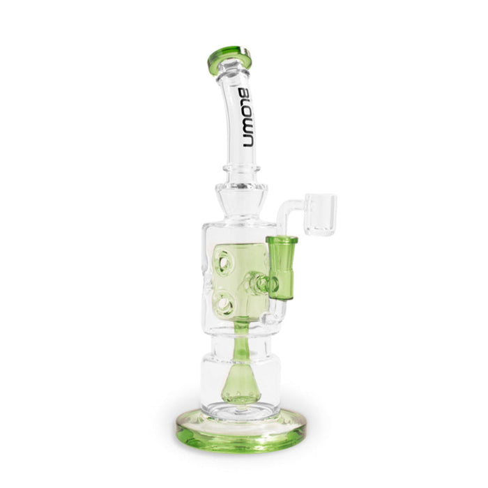 BLOWN Glass Goods ALPHA 12in Rig w/ Drip Perc Fab Egg Mid, Green
