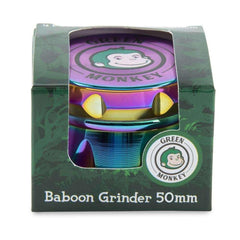 Green Monkey Grinder - Baboon Crown 4pc - 50mm - Discreet Smoker