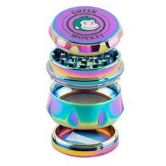Green Monkey Grinder - Baboon Crown 4pc - 50mm - Discreet Smoker