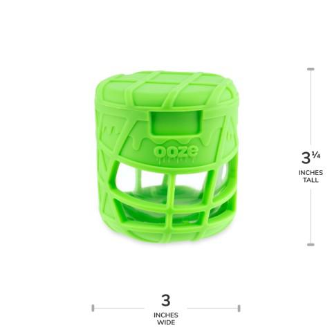 Ooze Prizm Silicone-Wrapped Glass Stash Jar - Discreet Smoker