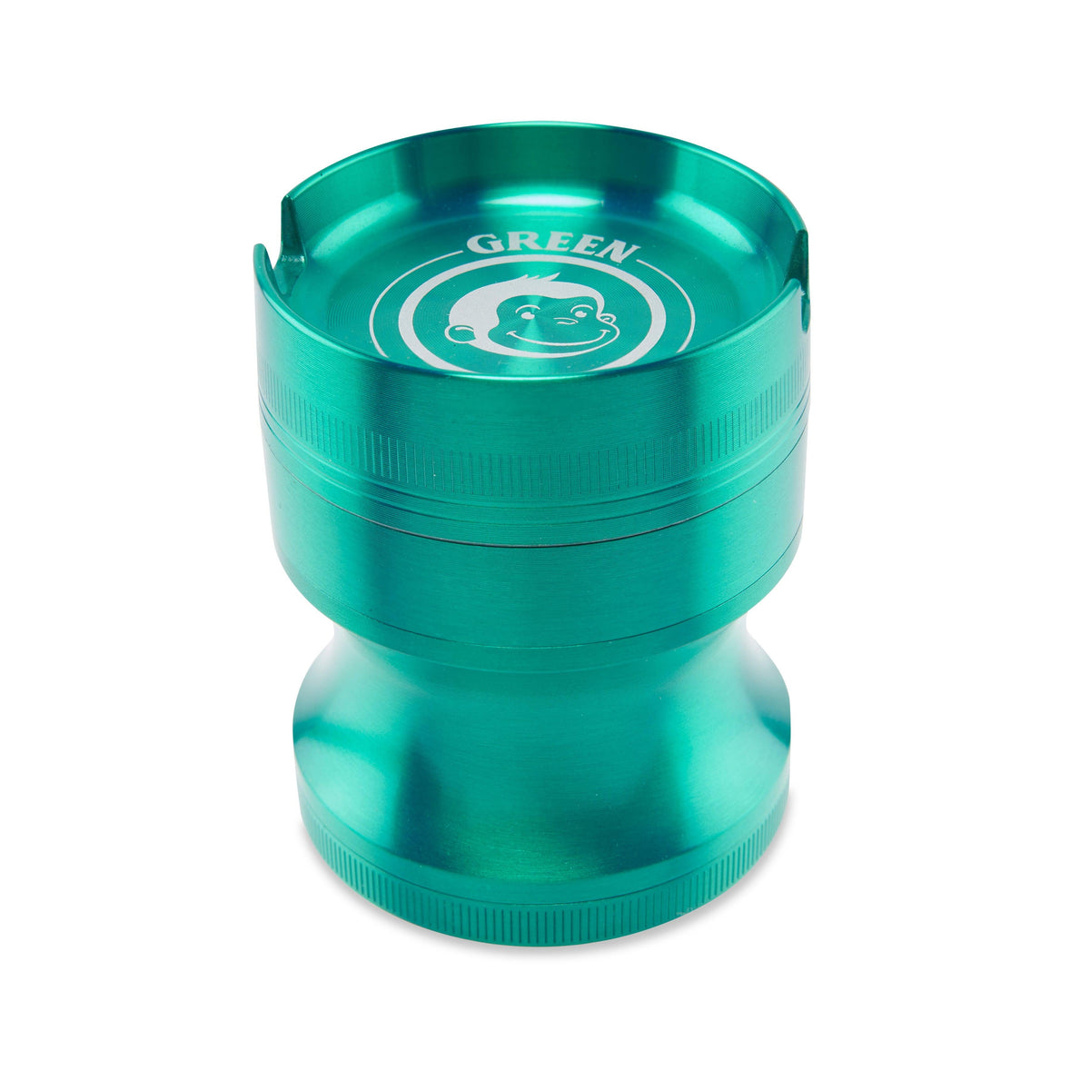 Green Monkey Grinder - Chacma 4pc with Ashtray - 63mm - Discreet Smoker