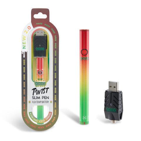 Ooze Twist Slim Pen 2.0 510 Thread Vaporizer Battery - Discreet Smoker