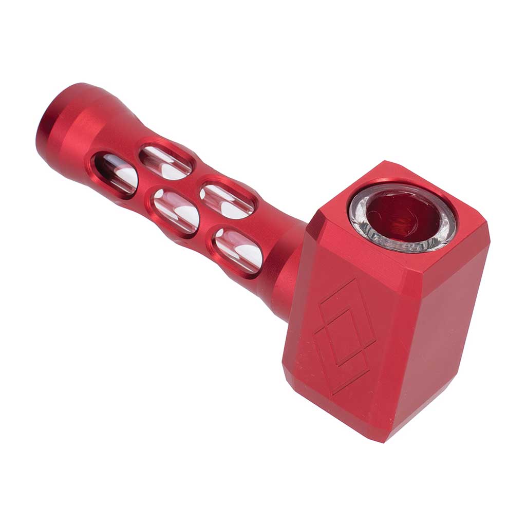 HAMMER ALUMINIUM GLASS PIPE - Discreet Smoker