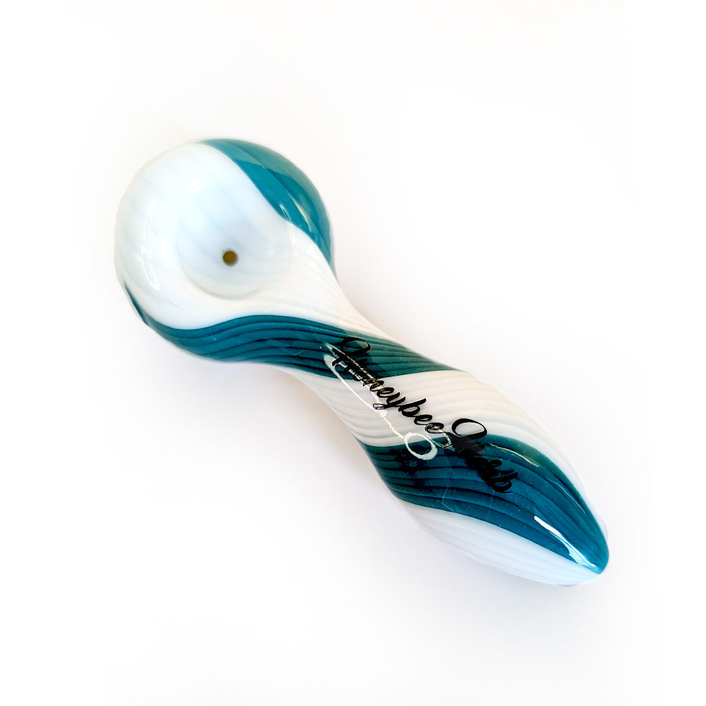Colorburst Linework Spoon Pipe - Discreet Smoker