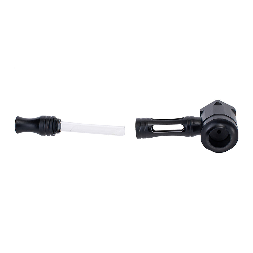 HEX CHAMBER ALUMINUM GLASS PIPE - Discreet Smoker
