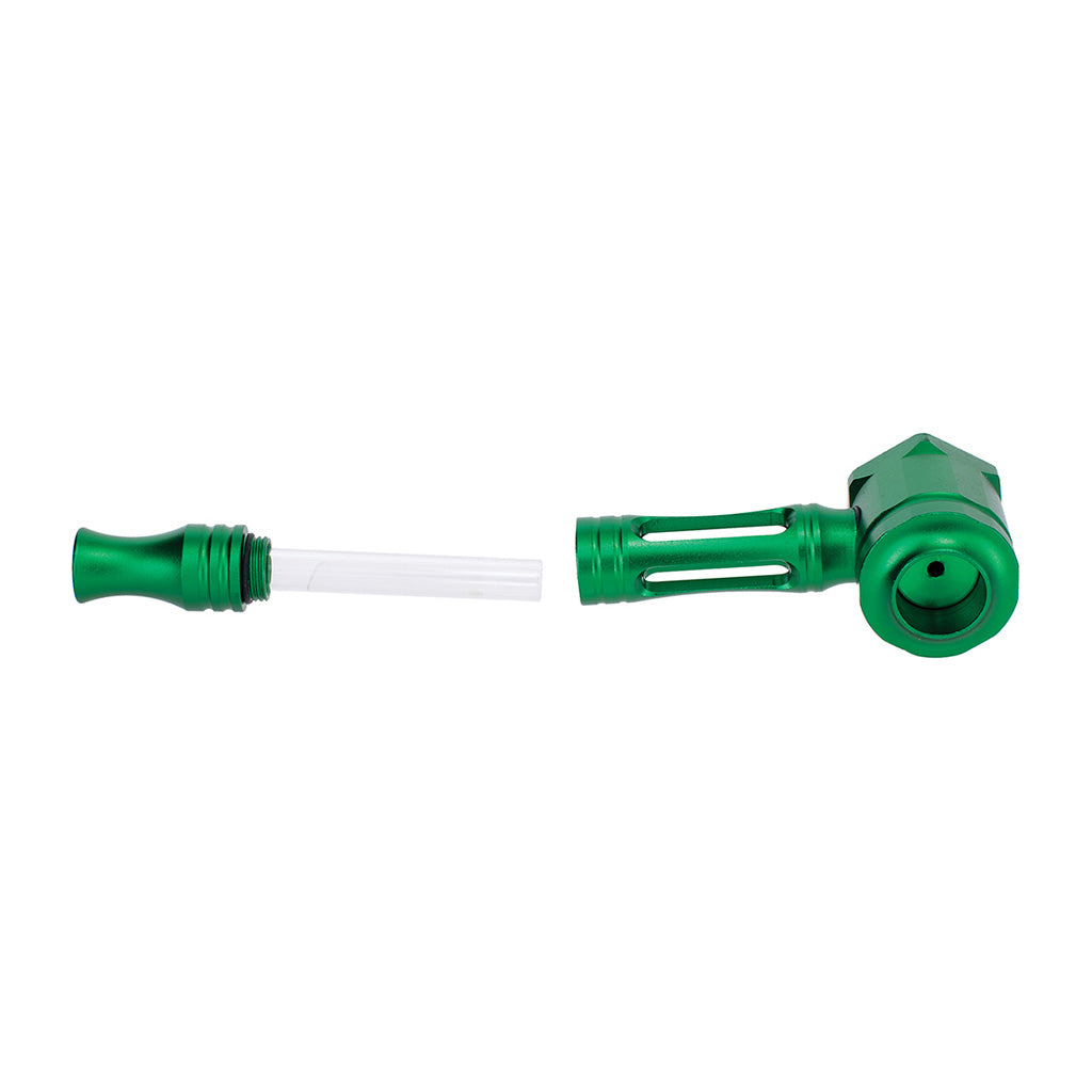 HEX CHAMBER ALUMINUM GLASS PIPE - Discreet Smoker