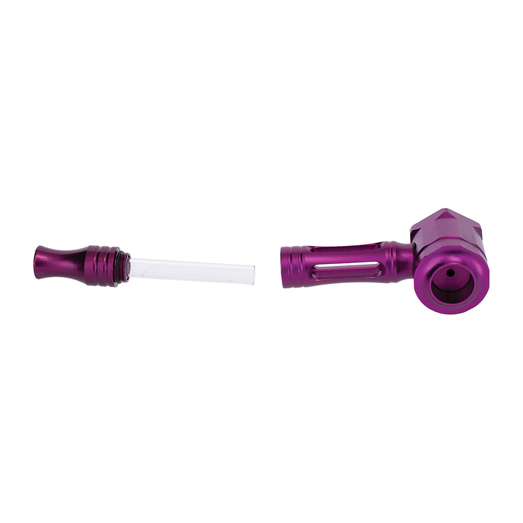 HEX CHAMBER ALUMINUM GLASS PIPE - Discreet Smoker