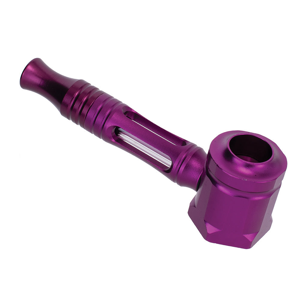 HEX CHAMBER ALUMINUM GLASS PIPE - Discreet Smoker