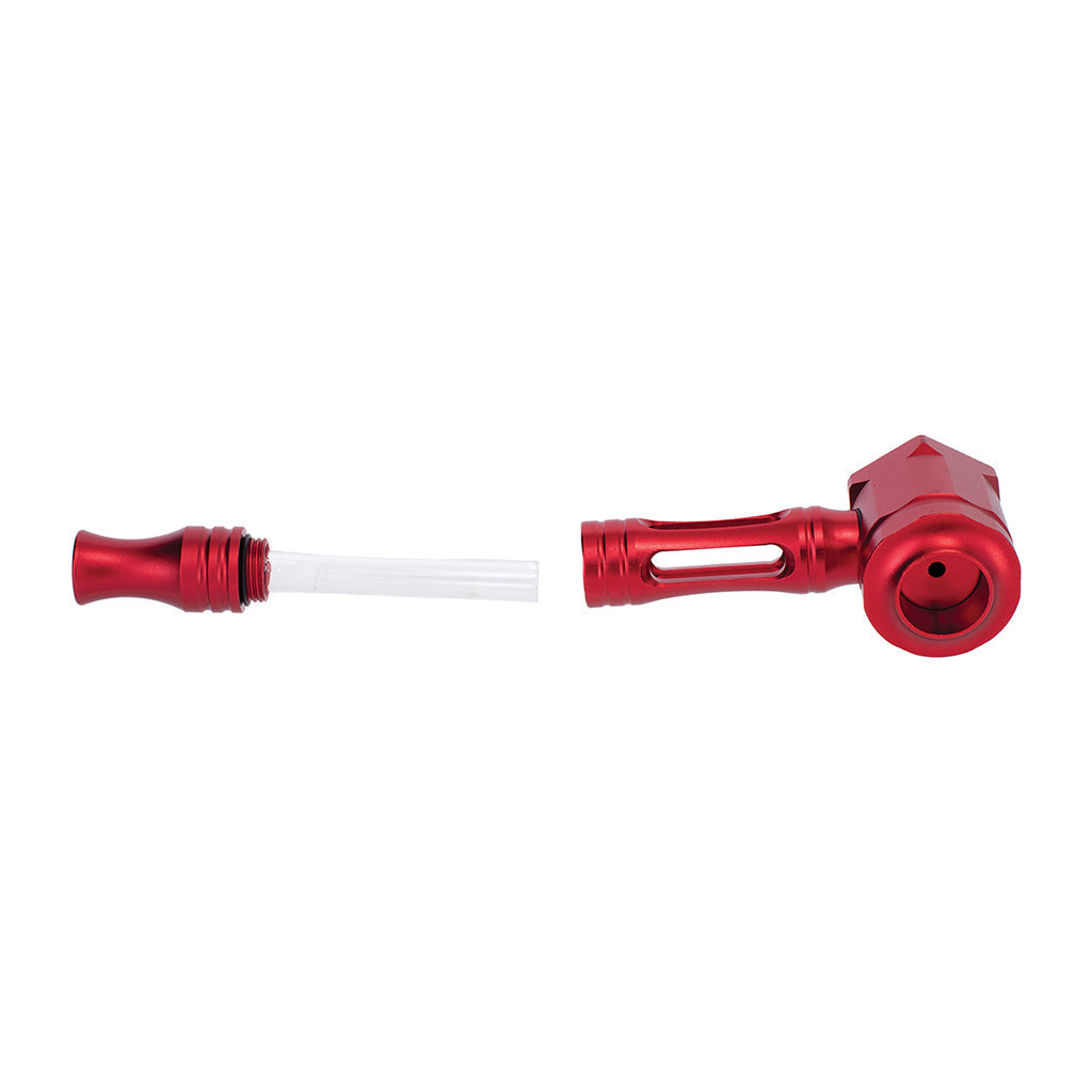 HEX CHAMBER ALUMINUM GLASS PIPE - Discreet Smoker
