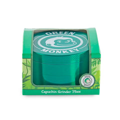 Green Monkey Grinder - Capuchin 4pc - 75mm - Discreet Smoker