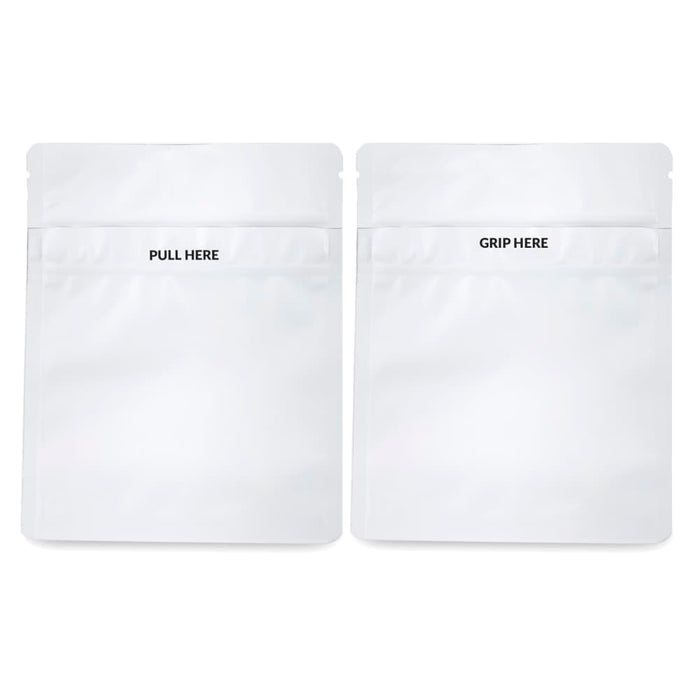 Loud Lock 1/8 Grip N Pull Mylar Smell Proof Child Safe Vacuum Seal Bags - 1,000 Count, White