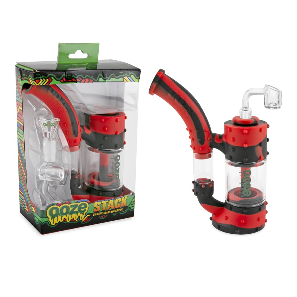 Ooze Stack Pipe Silicone Bubbler - Discreet Smoker