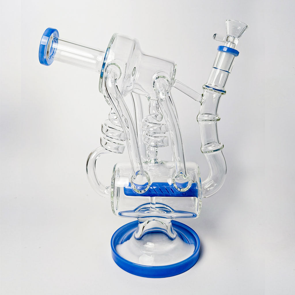 DUAL COIL INLINE BARREL RECYCLER RIG - Discreet Smoker