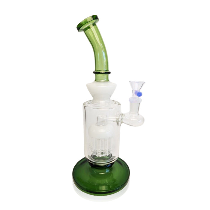 TREE PERC BENT NECK BONG, Green