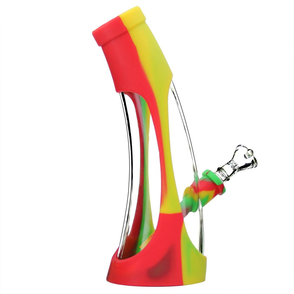 Silicone and Glass Horn Bong - Discreet Smoker