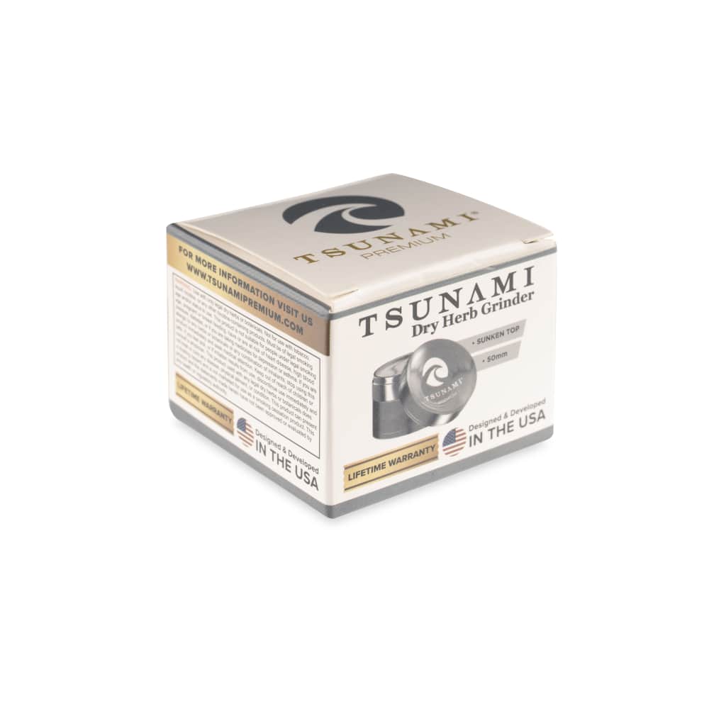 Tsunami Sunken Top 50mm 4-Piece Grinder - Discreet Smoker