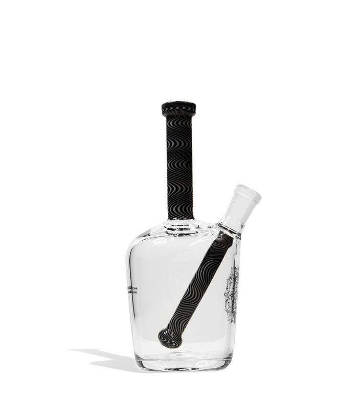 iDab Medium 14mm Worked Henny Bottle Water Pipe, Black-White