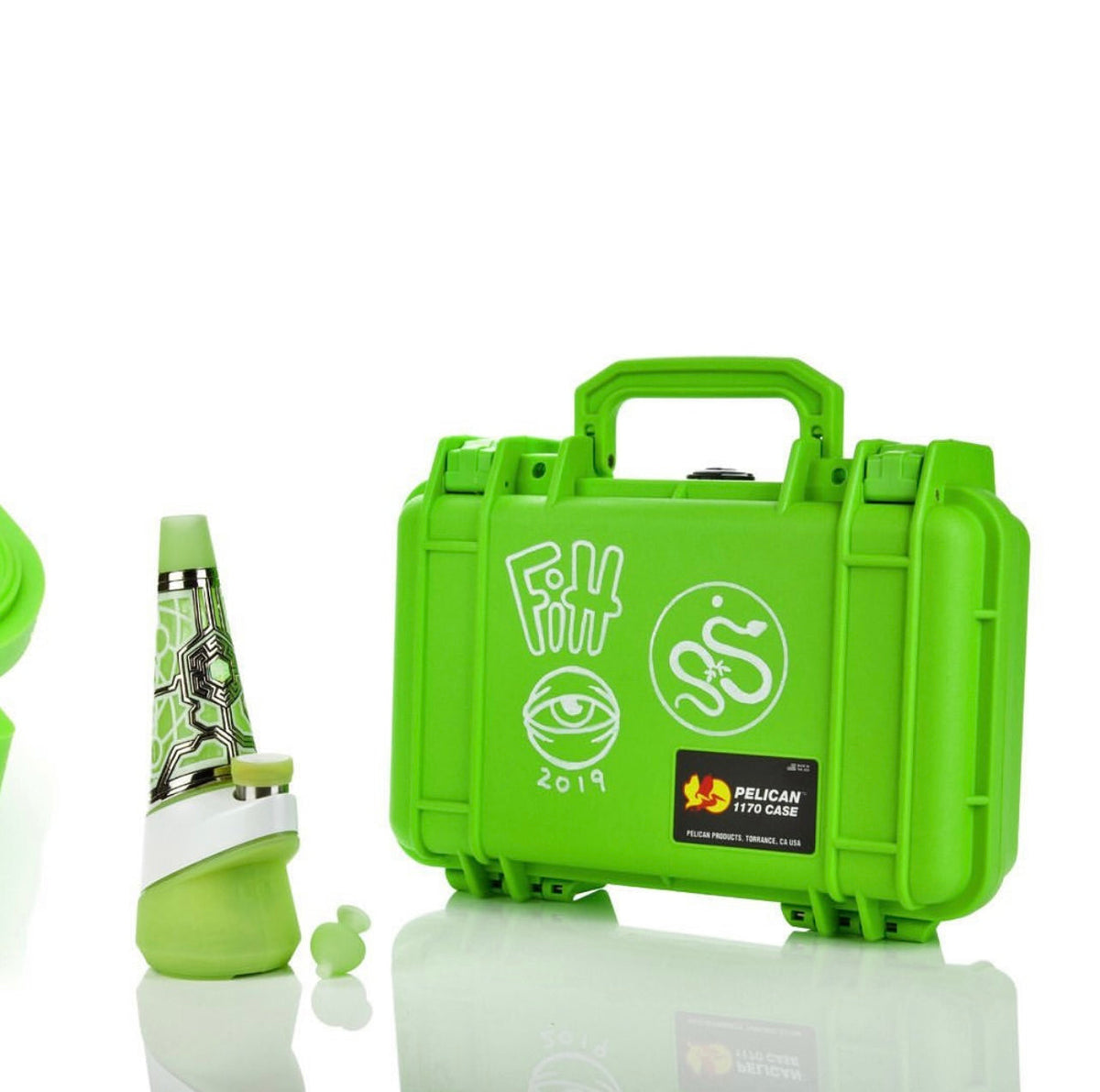 Ryan Fitt Neon Puffco Peak Complete Set - Discreet Smoker