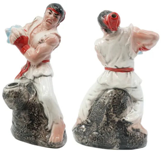 Ceramic Water Pipe - Fighter - Discreet Smoker