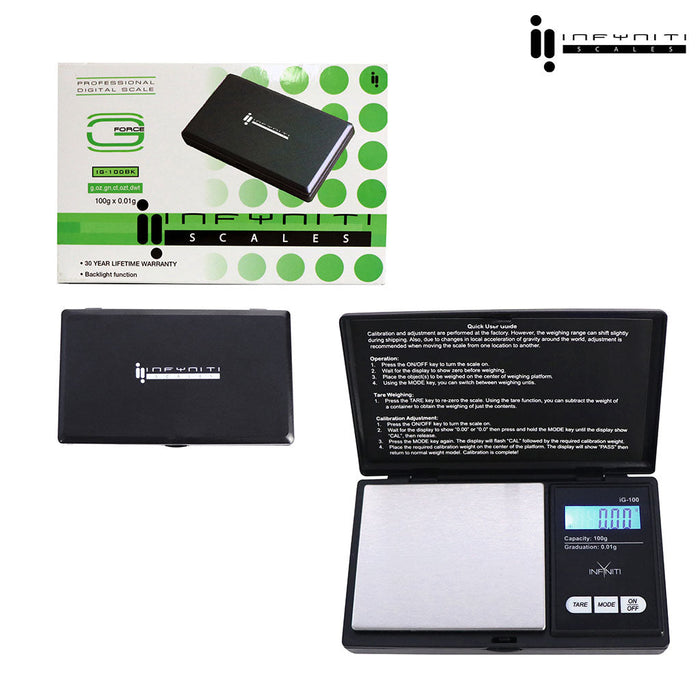 G-Force; 100g X 0.01g, Pocket Scales, Black