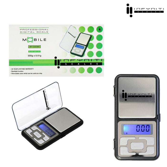 Mobile; 300g X 0.01g, Pocket Scales, Black