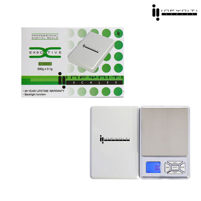 Executive; 500g X 0.1g, Pocket Scales, Silver