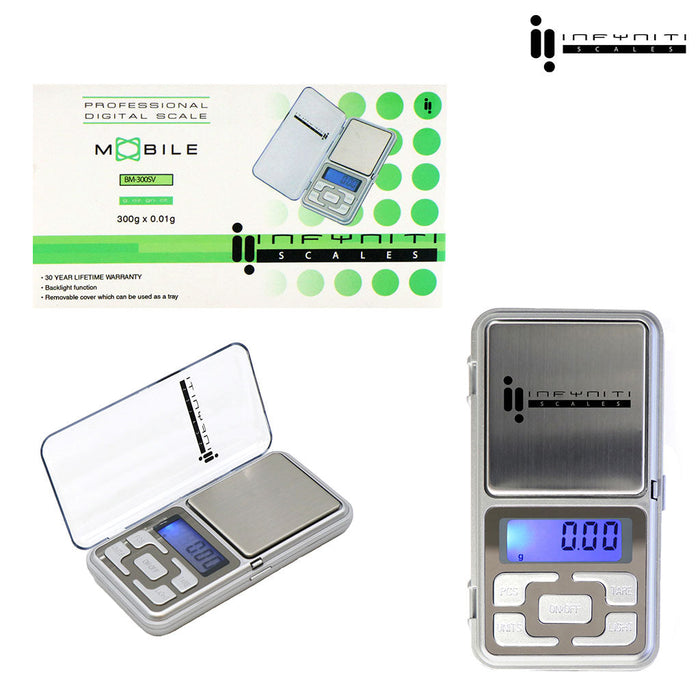 Mobile; 300g X 0.01g, Pocket Scales, Silver