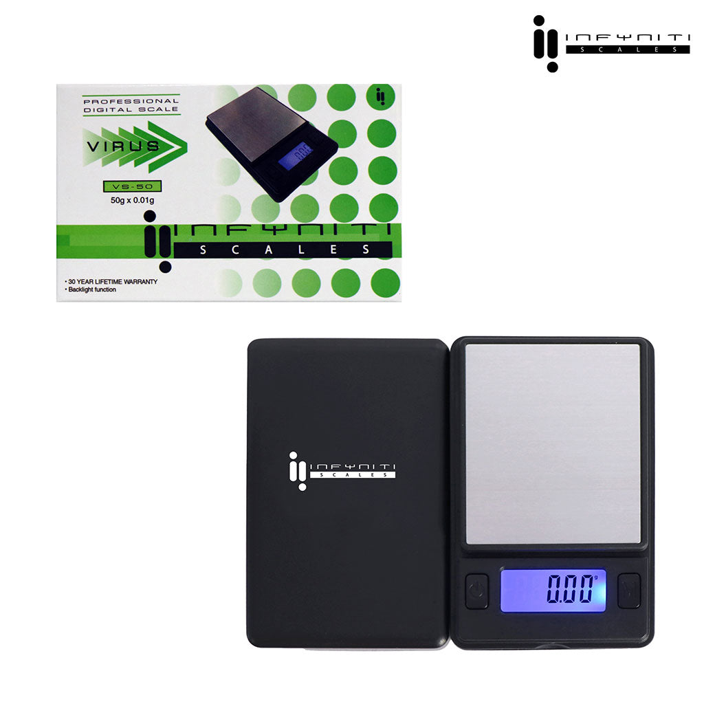 Virus; 50g X 0.01g, Pocket Scale - Discreet Smoker
