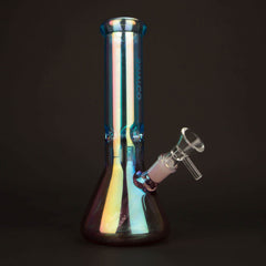 Iridescent Beaker Bong 8 Inch - Discreet Smoker