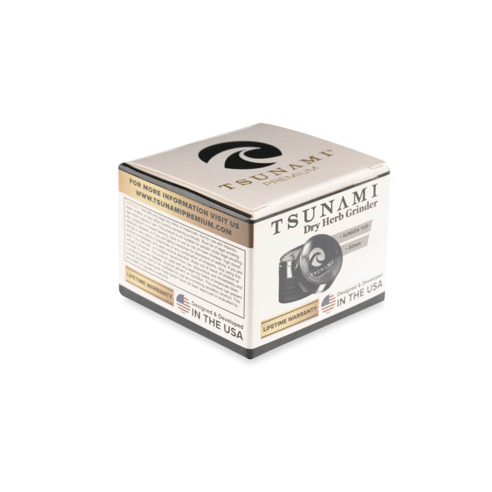 Tsunami Sunken Top 50mm 4-Piece Grinder - Discreet Smoker