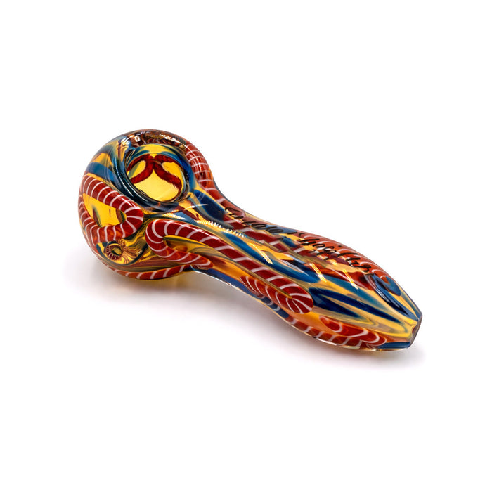 INSIDE OUT LATTICINO HAND PIPE SPOON, Red