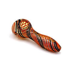 INSIDE OUT LINEWORK SWIRL HAND PIPE SPOON - Discreet Smoker