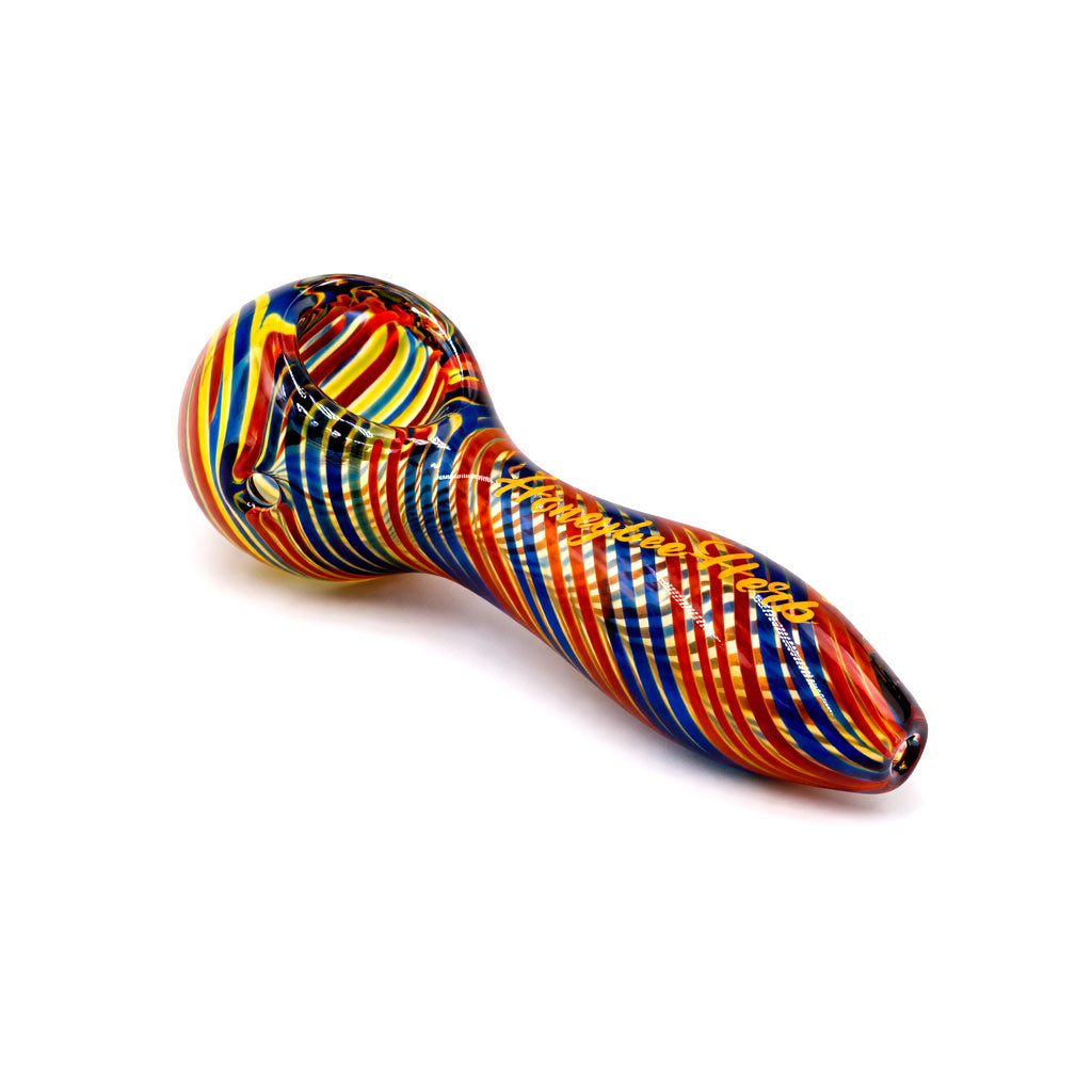 INSIDE OUT LINEWORK SWIRL HAND PIPE SPOON - Discreet Smoker