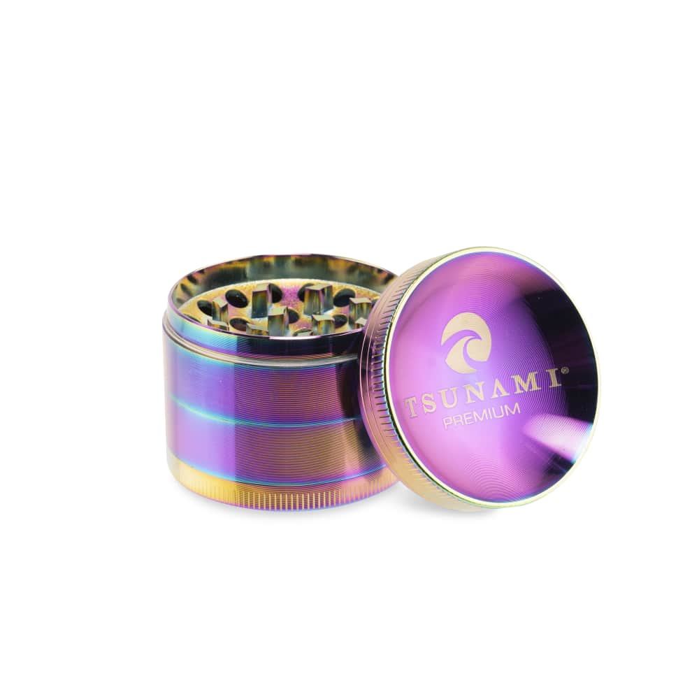 Tsunami Sunken Top 50mm 4-Piece Grinder - Discreet Smoker