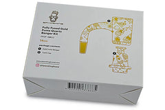 Space King Fully Fused Gold Fume Banger Kit (White / Gold) - Discreet Smoker